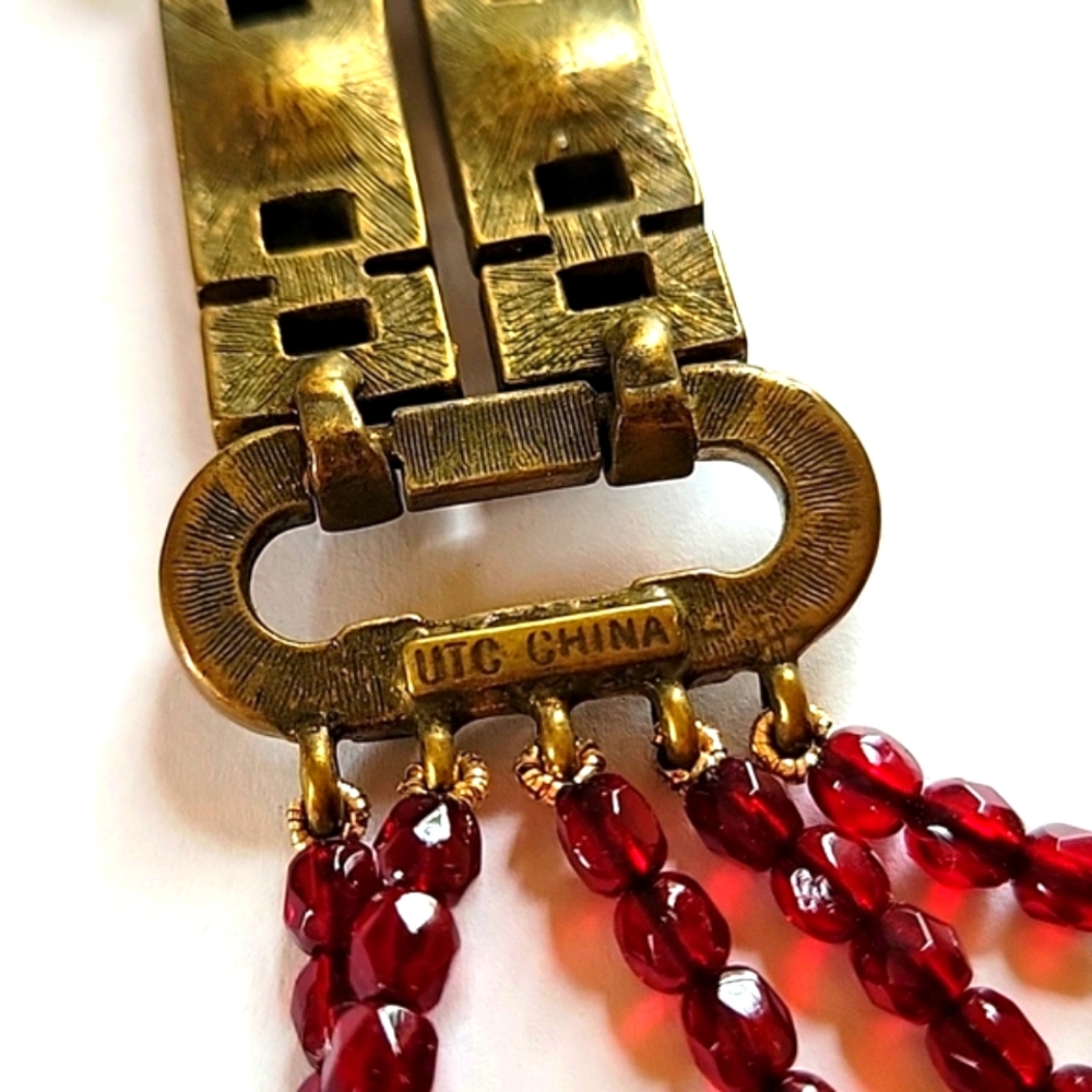 Vintage Utc China Designed Brooch With Crystals A… - image 3